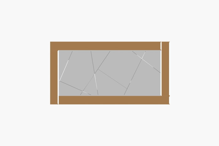 Hanah Home Espejo Pierre - Bronce, Blanco